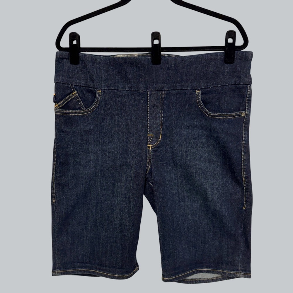 Rock & Republic, Size 18, Fever Pull-On Denim Rx Bermuda Shorts, Dark Blue, NEW